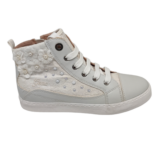 GEOX Mädchen High Sneaker Bianco