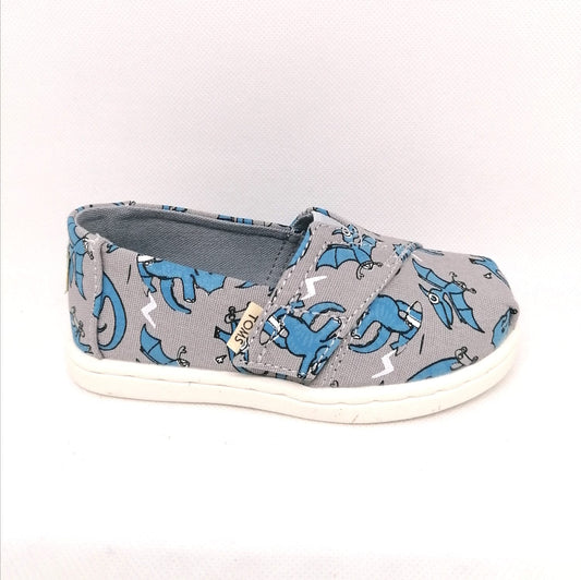 TOMS Unisex Kinder Tiny Alpargata Grey/Blue Espadrilles